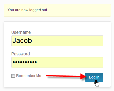 type in new admin username click log in